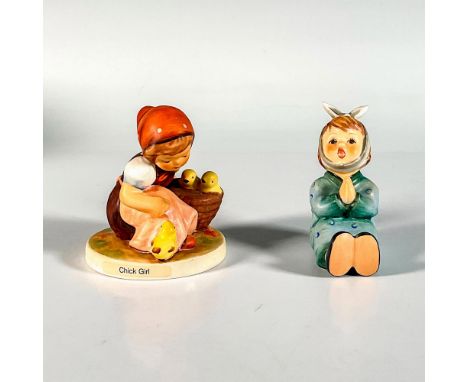 Hand painted in matte finish. Includes Chick Girl and Ooh, My Tooth! Two young charming girls. Goebel backstamp. Tallest meas