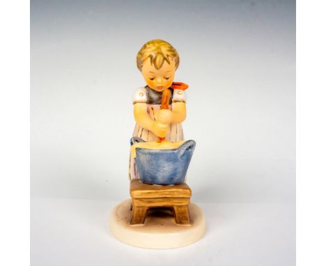Hand painted in matte finish. Young girl mixing cake batter. Goebel backstamp. This item has its original box. Box measures: 