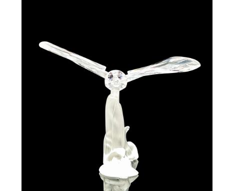 Lead crystal part of In The Secret Garden collection and sits on frosted crystal leaves. Swarovski etched backstamp. This ite