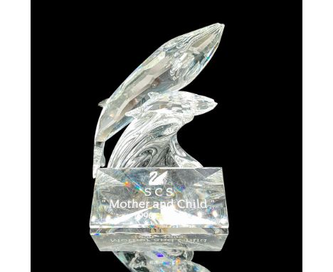 Lead crystal whales, were the final piece to the Mother and Child trilogy. Comes with the Mother and Child series plaque. Swa