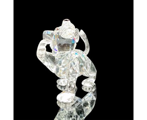 Lead crystal part of the African Wildlife collection and is made with jet crystal nose with a raised paw. Swarovski etched ba