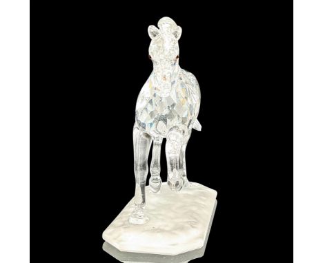 Lead crystal part of the Horse on parade collection and is made with frosted crystal mane, tail, and base. Swarovski etched b