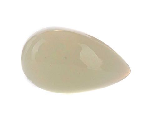 **UNMOUNTED OPAL,pear cabochon, weighing 10.92 carats, with certificateCondition report: Opal is very white - very little pla