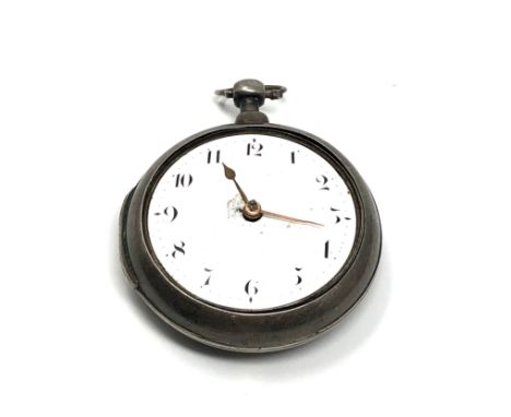 Antique silver pair case verge pocket watch by john holden lancashire the watch will tick if put under pressure no warranty g