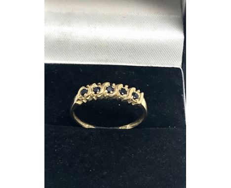 9ct gold sapphire eternity ring (1.2g) 