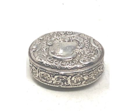 Antique silver snuff box Birmingham silver hallmarks 