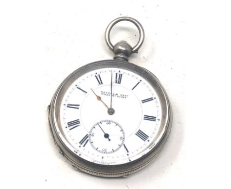 Antique silver kendal &amp; dent pocket watch the watch is ticking 