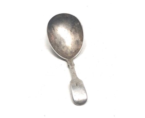 Antique victorian silver tea caddy spoon 