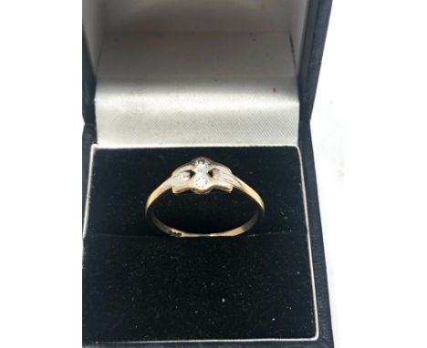 9ct gold vintage diamond ring (2.1g) 