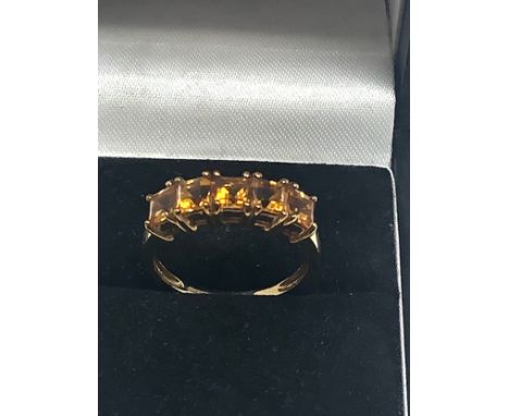 9ct gold citrine fronted ring (2.5g) 