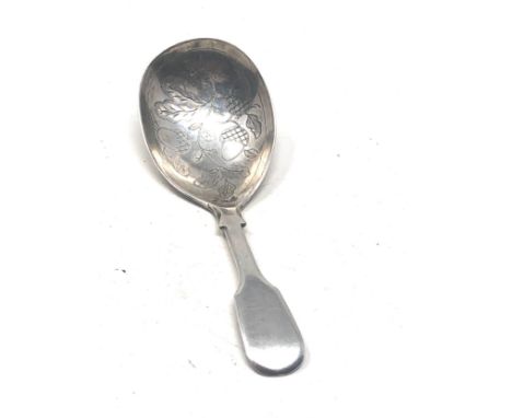 Antique Georgian  silver tea caddy spoon 