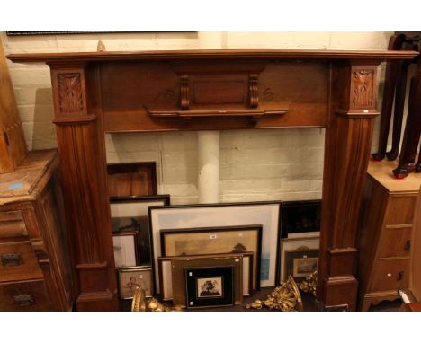 Carved mahogany fire surround