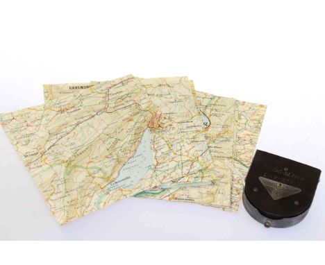 WWII German paratrooper compass and maps