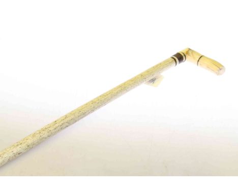 Baleen and whale bone walking stick