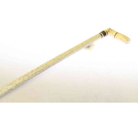 Baleen and whale bone walking stick