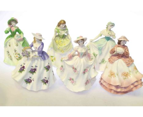 Collection of six Royal Worcester figures