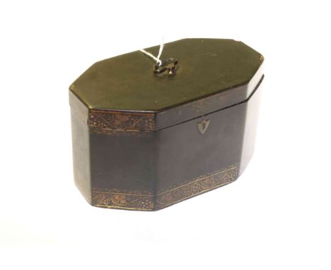 Georgian lacquered tea caddy