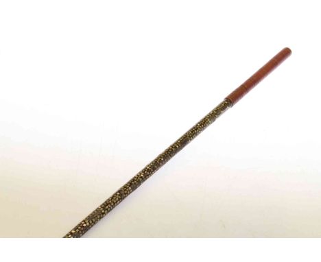 Mother of pearl decorated walking cane