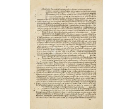 Aristotle. [Decem librorum Moralium Aristotelis, tres conversiones... ], Part 5 (of 5) only, 1st edition, Paris: Johannes Hig