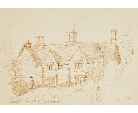 Sketchbook. An English architectural sketchbook, 1882-1887,  approximately eighty pen & ink and pencil drawings and sketches,
