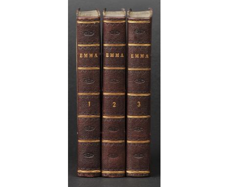 [Austen, Jane]. Emma: A Novel, 3 volumes, 1st edition, printed for John Murray, 1816, half-titles present in volumes 2 and 3,