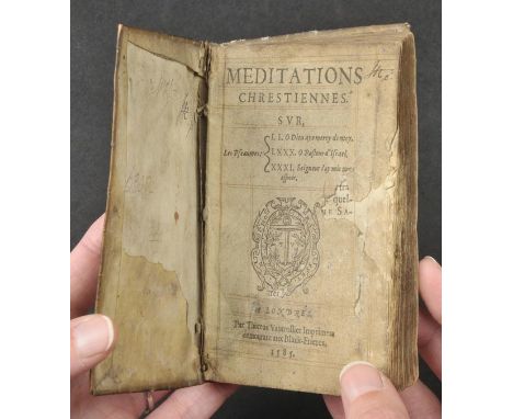 [Savonarola, Girolamo]. Meditations Chrestiennes. Sur, Les Pseaumes: LI. O Dieu aye mercy de moy. LXXX. O Pasteur d'Israel. X