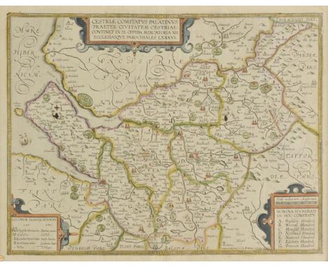 *Cheshire. Smith (William), Cestriae Comitatus Palatinus (Praeter Civitatem Cestriae) Continet in se Oppida Mercatoria XII. E