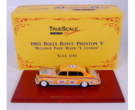 True Scale Miniatures, John Lennon 1965 Rolls Royce Phantom V Mulliner Park Ward, 1/43rd scale, multi-coloured, as owned by J