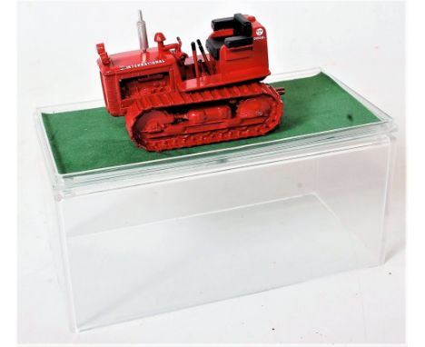 D.Goodburn or Similar 1/32nd scale white metal model of a International BTD6 Crawler, finished in red, in original plastic di