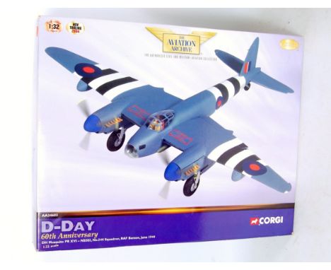 Corgi Aviation Archive, 1/32nd model of a AA34602 D-Day Anniversary DH Mosquito PR XVI - NS502, in the original polystyrene p