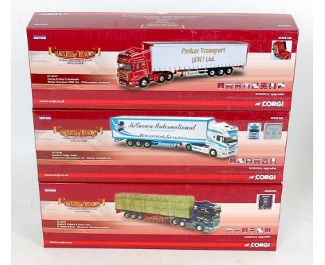 Three boxed Corgi Hauliers of Renown 1/50th scale road transport vehicles to include reference Nos. CC13737. CC13736, CC13721
