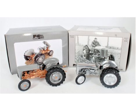 Universal Hobbies 1/16th scale boxed Ferguson Tractor group, to include MUH2760 model of a Ferguson TEA20, in brushed finish 