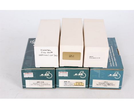 Auto Models 43 (AM), and K and R Replicas (KR) 1/43rd scale white metal and resin kit group, 6 boxed un-made examples, to inc