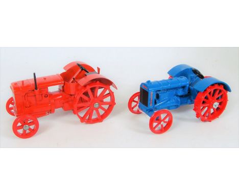 ERTL and ERTL (Later Adapted) Tractor Group, 2 loose examples to include ERTL Fordson N Tractor, blue with orange spud wheels