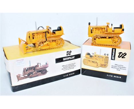 Speccast 1/16th scale Caterpillar D2 Crawler Tractor Group, 2 boxed examples, to include Caterpillar D2 Track Type Tractor "5