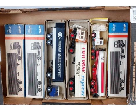 Six various boxed and part boxed Lion Car and Corgi road haulage diecast vehicles to include a Lion Car No. 36, Daf 2600, Con