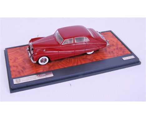 Matrix Models MX 11705-031, 1/43rd scale model of a Freestone and Webb Design #3206 4-Door Saloon, finished in maroon, with w