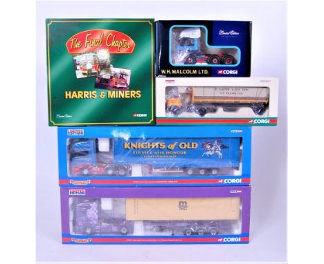 Corgi 1/50th scale Commercial Vehicle Group, 5 examples, to include Harris and Miners "The Final Chapter" Set, CC13706 Knight