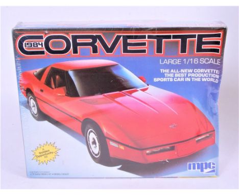 MPC 1.16 scale, 3088 1984 Corvette Hardtop inc opening doors, bonnet & rear hatch with superdetail V8 2 option engine. 1st is