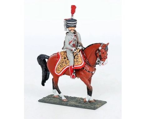 JV Rakov white metal mounted 1:32 scale Polish? Hussar fine detail hand painted model (NM)