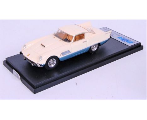 BBR Models 1/43rd scale model of a Ferrari 375 AM "G Agnelli", finished in cream and metallic blue, in the original display c