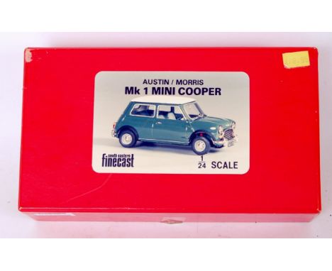 Wills Fine Cast 1/24th scale white metal kit of a MK 1 Mini Cooper, Ref A210, in the original all card box, appears as issued