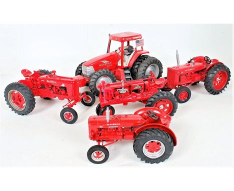 Collection of various diecast, plastic and pressed steel tractors, to include Farm Progress Show McCormick MTX140, Lafayette 