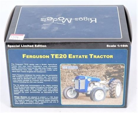 Univeral Hobbies "Kings Models" 1/16th scale model of a Ferguson TE20 Estate Tractor, finished in blue and grey, in the origi