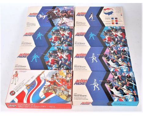 An Airfix and Action Packs 1/32 scale boxed action figure group, eight boxed as issued examples, to include Action Packs Fren