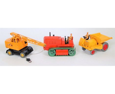 Dinky Toys Boxed Construction Diecast Group, 3 boxed examples, to include No.571 Coles Mobile Crane, with packing pieces (GVG