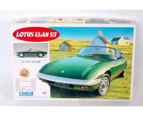 Gunze Sanyo Plastic kit for a Lotus Elan S3, 1/24th scale, appears as issued, in the original box 