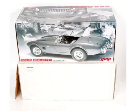 GMP 1/12th scale model of a 289 Cobra, Limited Edition example 1 of 350, finished in red, in the original polystyrene packed 