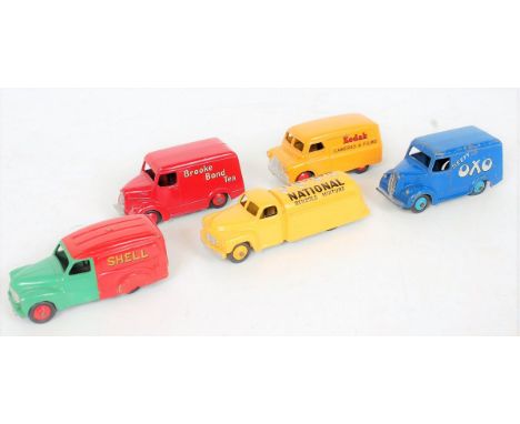 Dinky Toys Loose Diecast Group, 5 examples to include No.443 National Benzole Tanker (VG), No.480 Kodak Bedford Delivery Van 