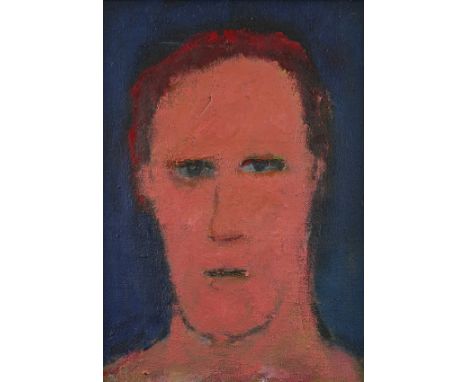 ‡Douglas Thomson (Scottish b.1955) The Confronter Signed THOMSON (lower left), and inscribed THE CONFRONTER (to verso) Oil on